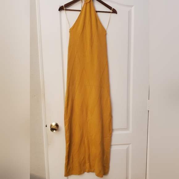 Free People Kristy Sweater Dress Fade Yellow L NWT - Picture 2 of 10
